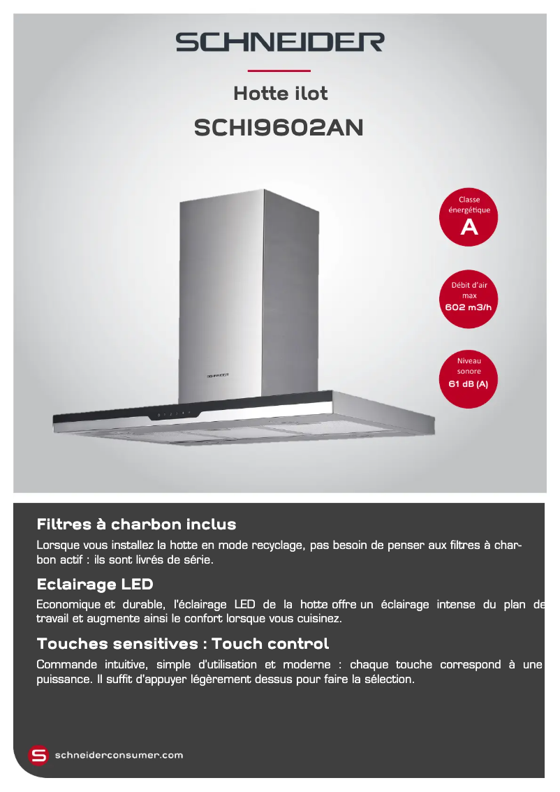 Imagen de la primera página del manual del dispositivo SCHI9602AN