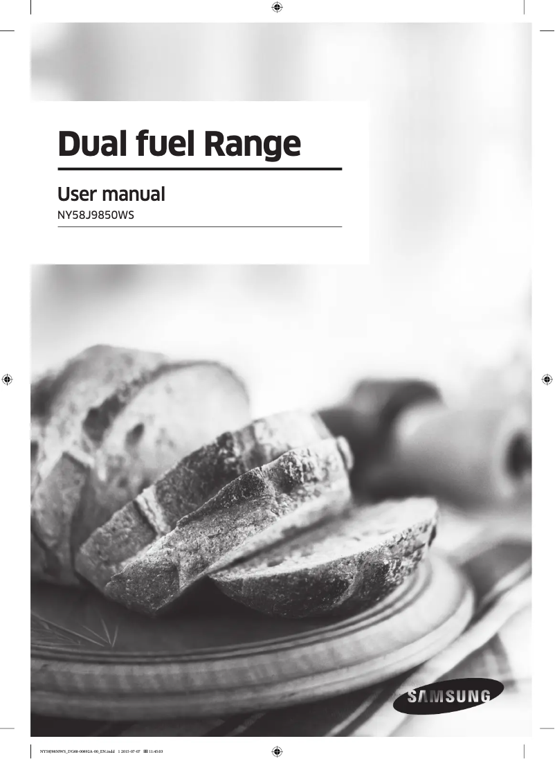 Page 1 de la notice Manuel utilisateur Samsung NY58J9850WS/AA