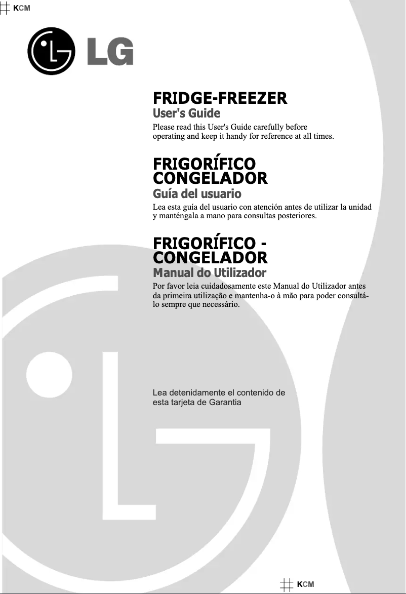 Page 1 de la notice Manuel utilisateur LG GR-459QTQA