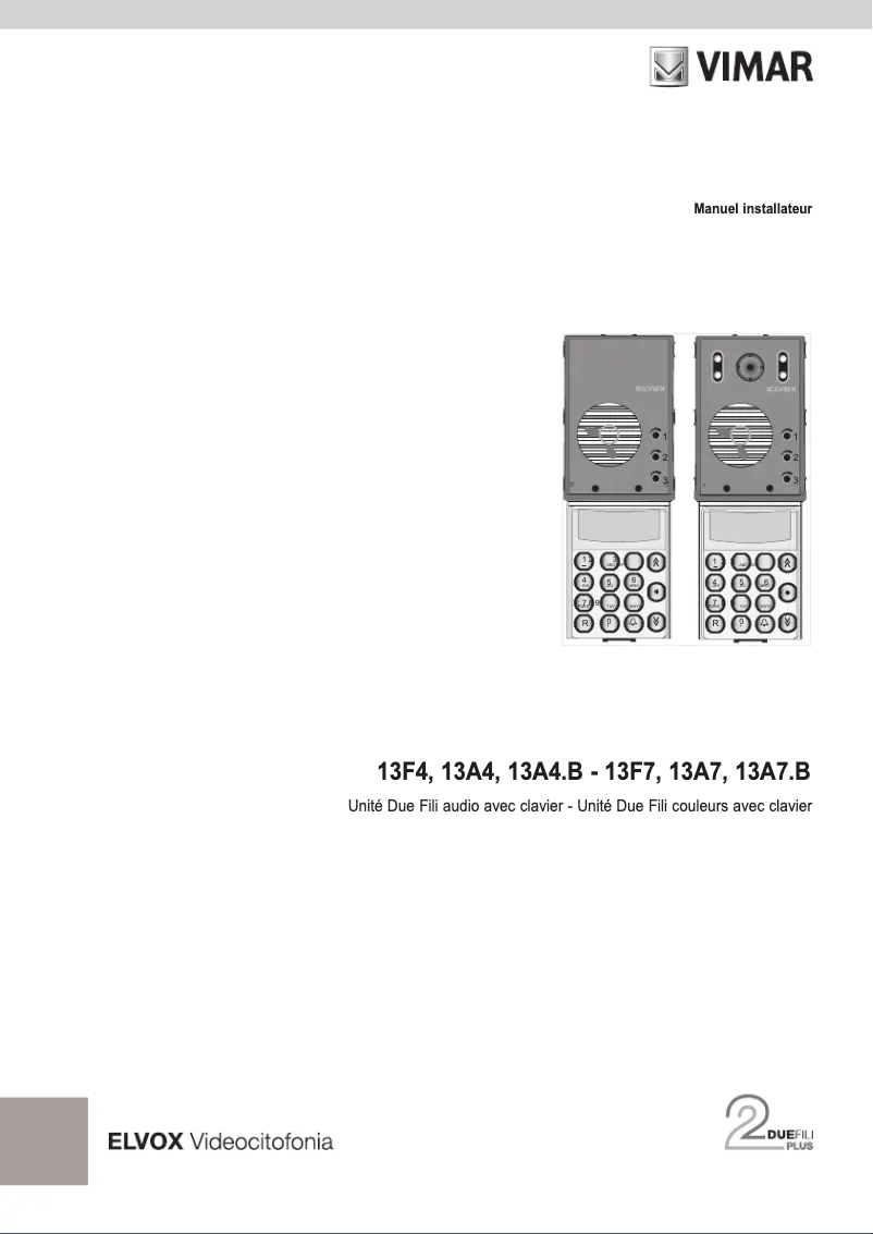 Image de la première page du manuel de l'appareil ELVOX 13A4.B