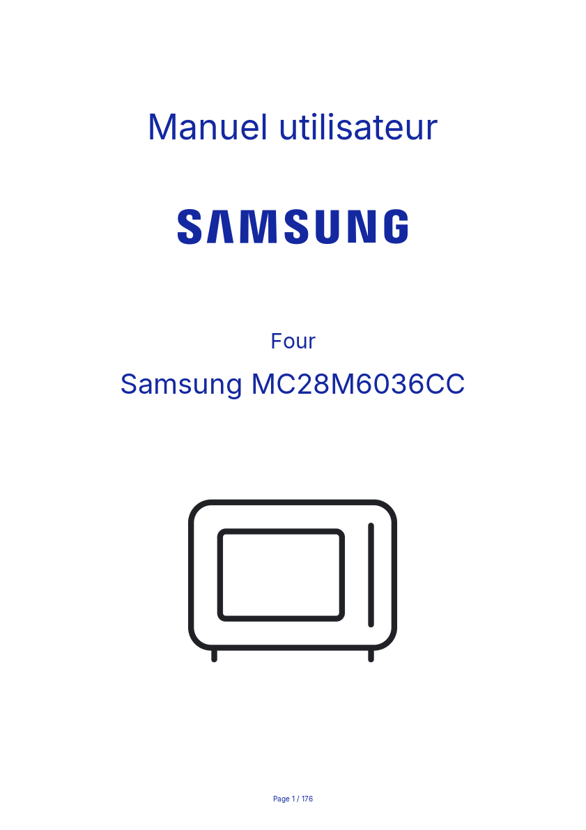 Page n°1 - Manuel utilisateur Samsung MC28M6036CC