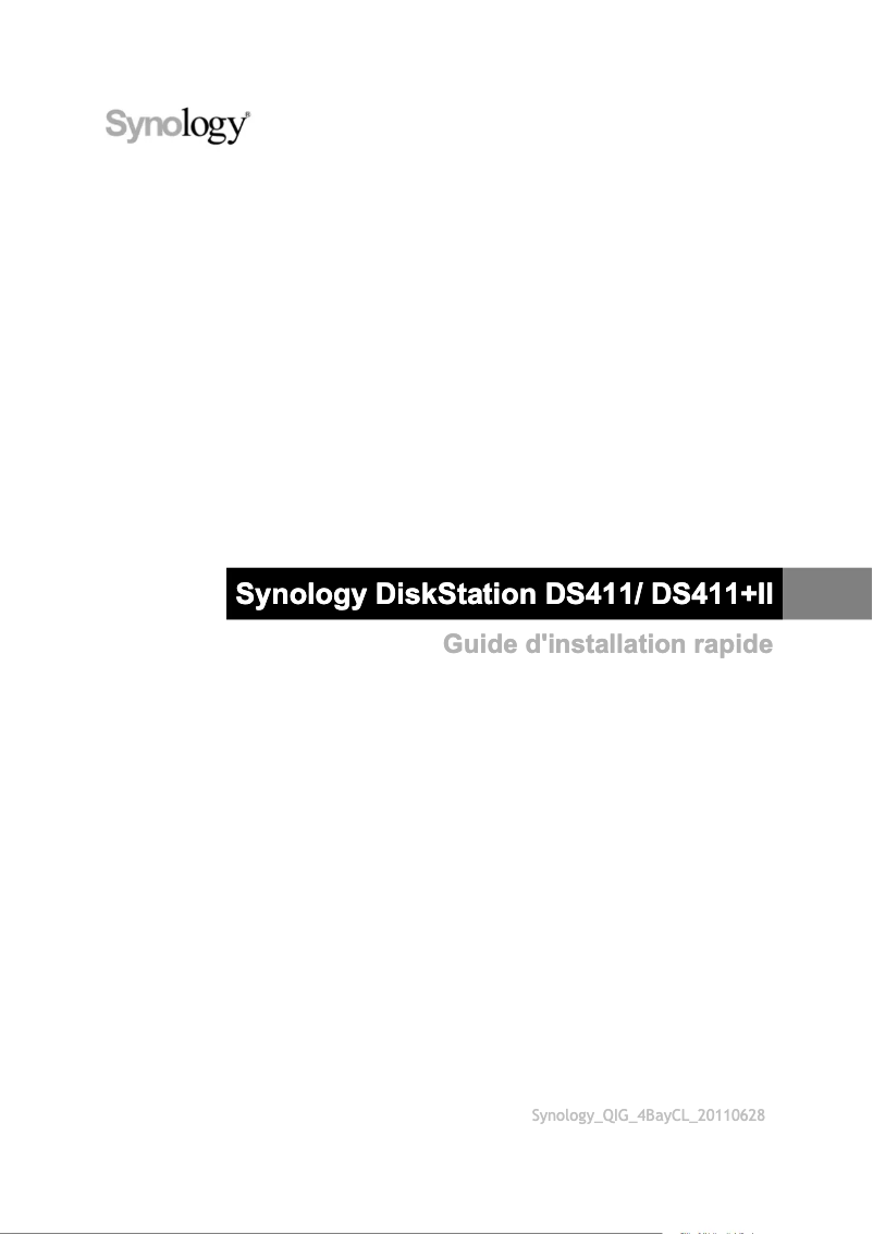 Image de la première page du manuel de l'appareil DiskStation DS411