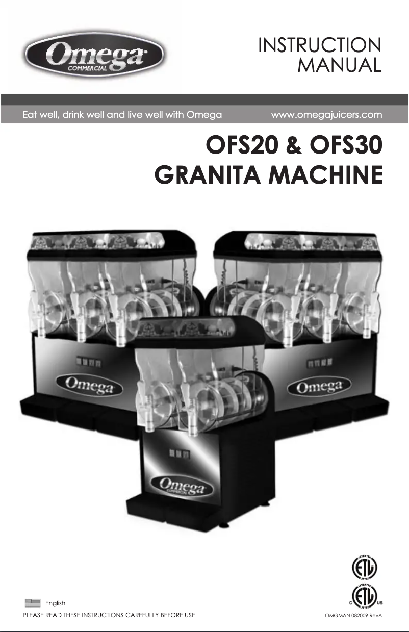 Page 1 de la notice Manuel utilisateur Omega OFS30