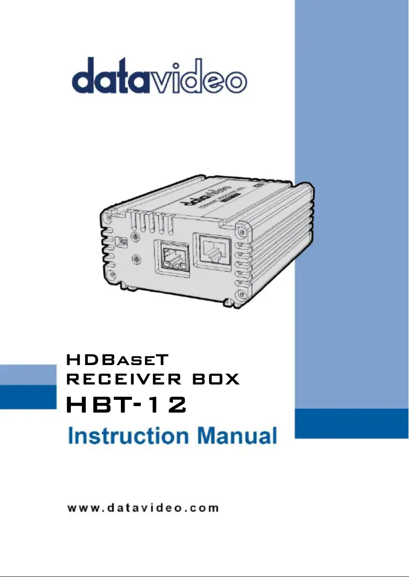 Page 1 de la notice Manuel utilisateur DataVideo HBT-12