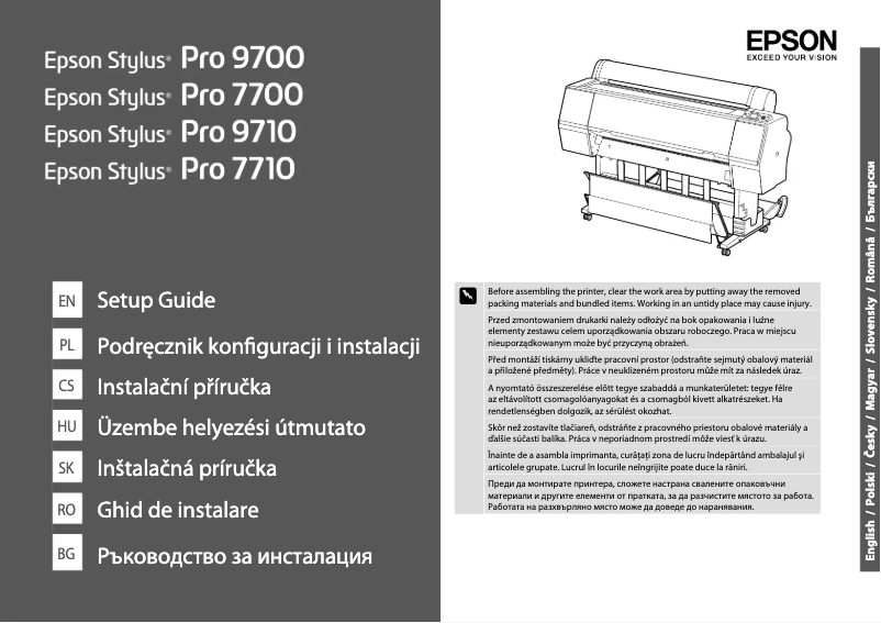 Image de la première page du manuel de l'appareil Stylus Pro 9700