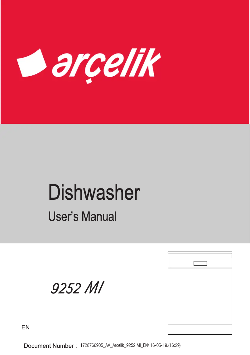 Page 1 de la notice Manuel utilisateur Arçelik 9252 MI