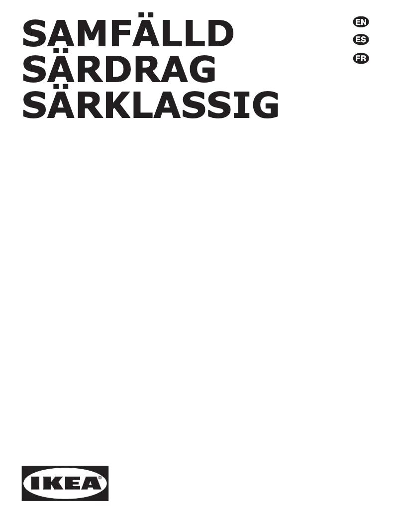 Page 1 de la notice Manuel utilisateur Ikea SÄRDRAG 804.620.68