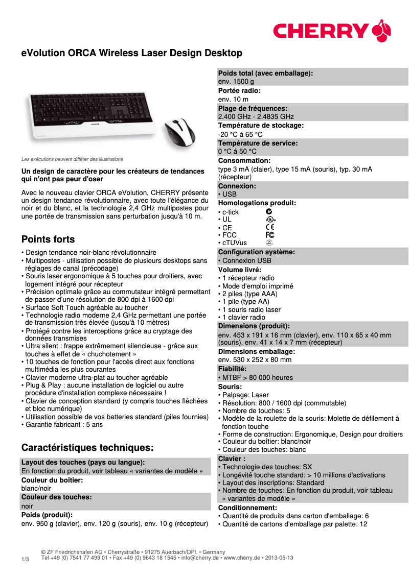 Image de la première page du manuel de l'appareil eVolution ORCA