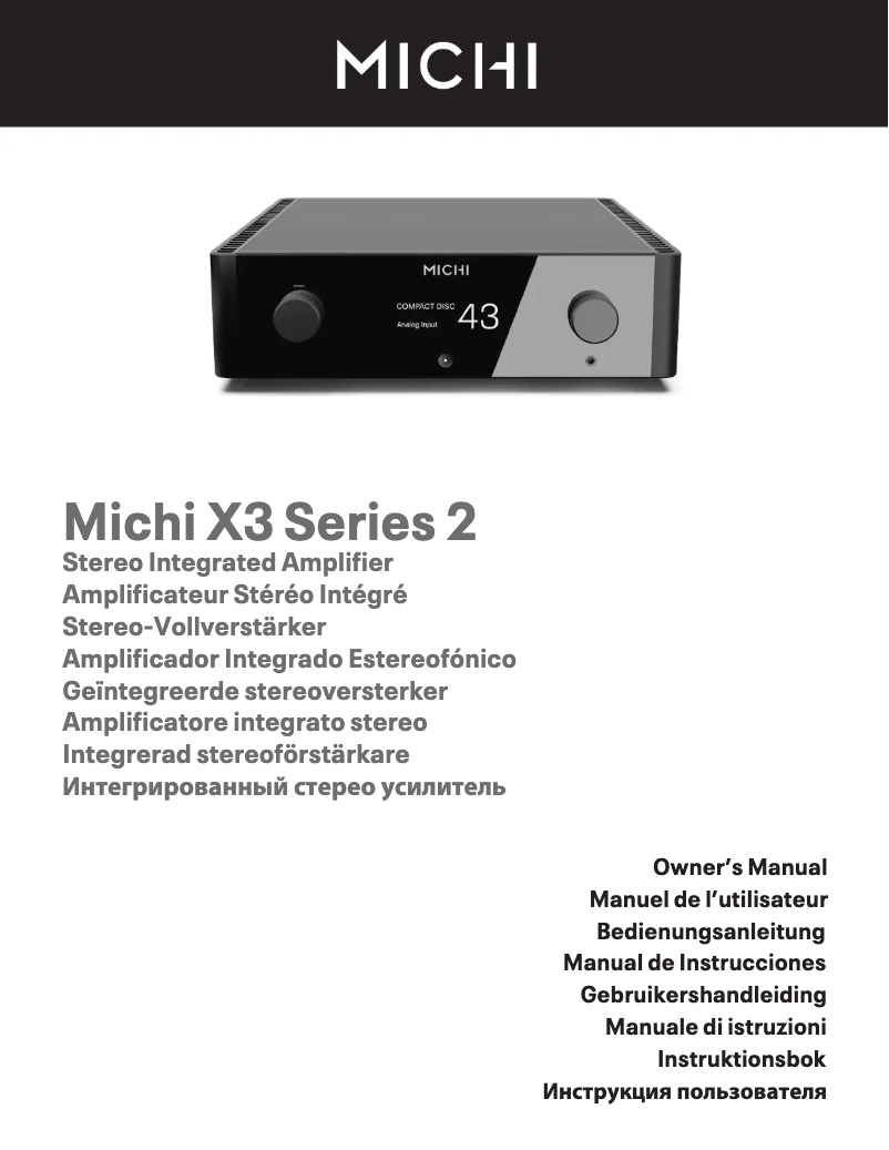 Image de la première page du manuel de l'appareil Michi X3