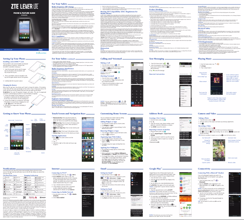Image de la première page du manuel de l'appareil Lever LTE