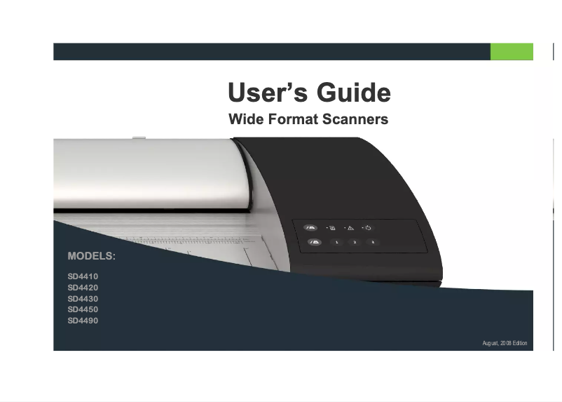 Image de la première page du manuel de l'appareil SD4430