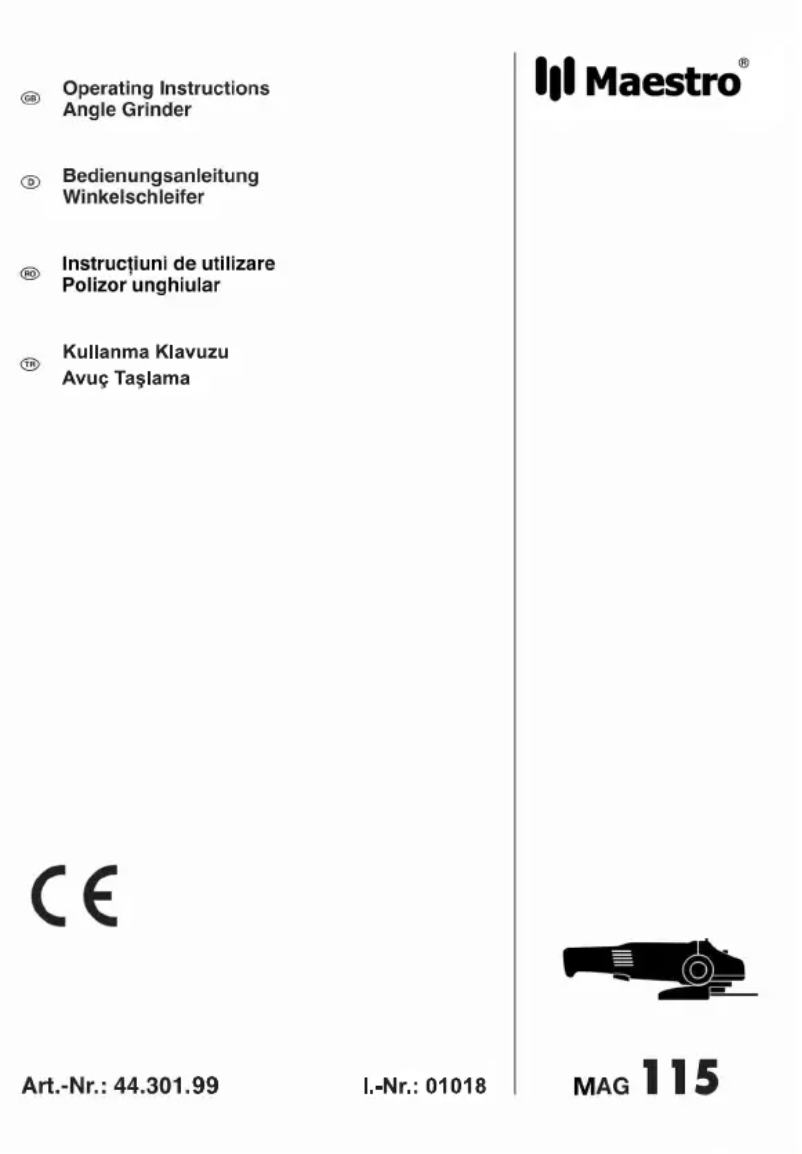 Image de la première page du manuel de l'appareil MAG 115