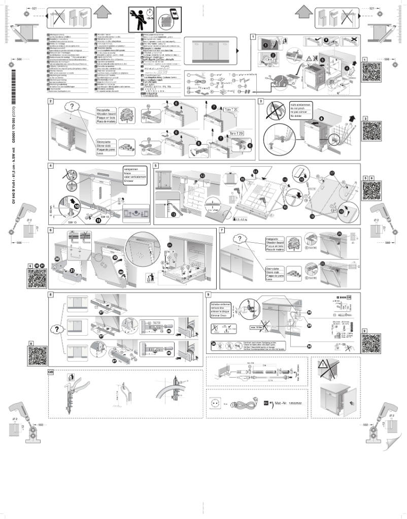 Page 1 de la notice Guide d'installation Neff S155HTX15E