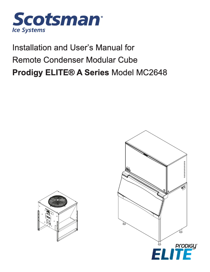 Page n°1 - Manuel utilisateur Scotsman MC2648R