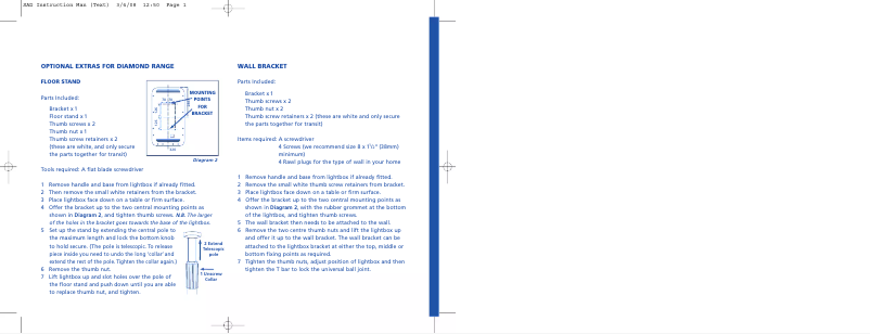 Image de la première page du manuel de l'appareil Diamond 5