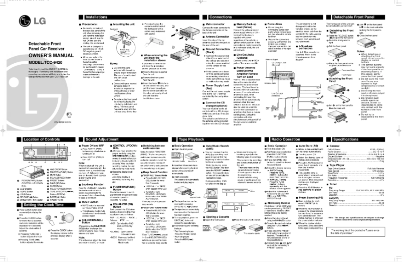 Página 1 del manual Manual de usuario LG TCC-9420