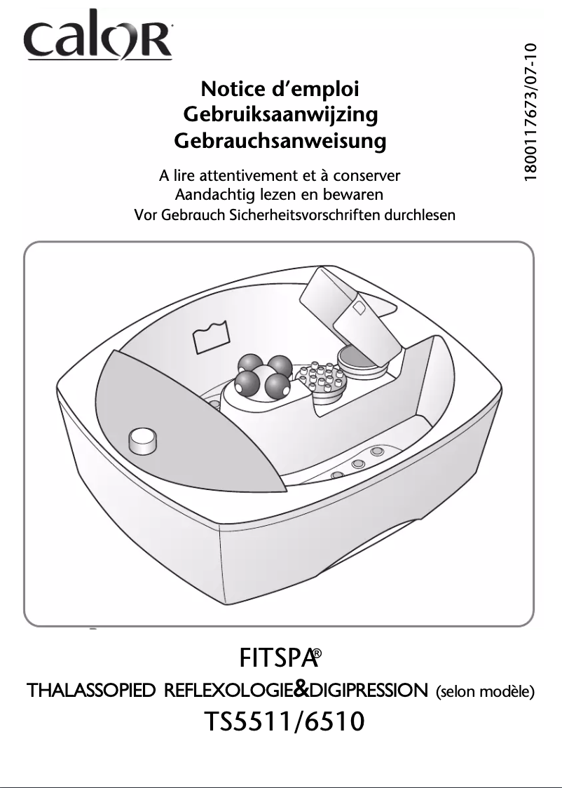 Page n°1 - Manuel utilisateur Calor Fitspa TS6510
