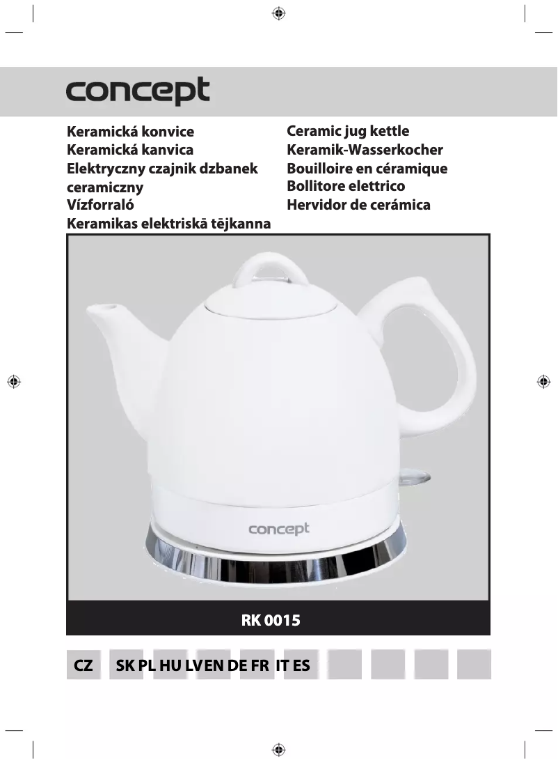 Image de la première page du manuel de l'appareil RK0015