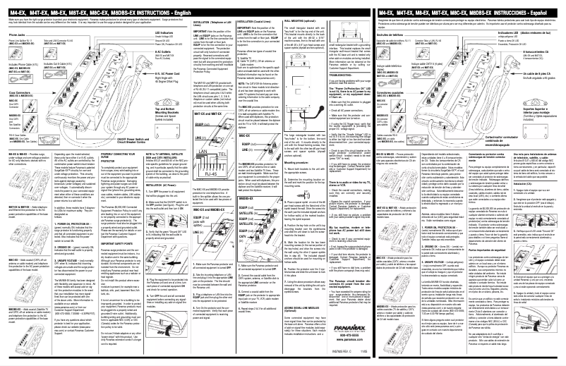 Page 1 de la notice Manuel utilisateur Panamax M4-EX