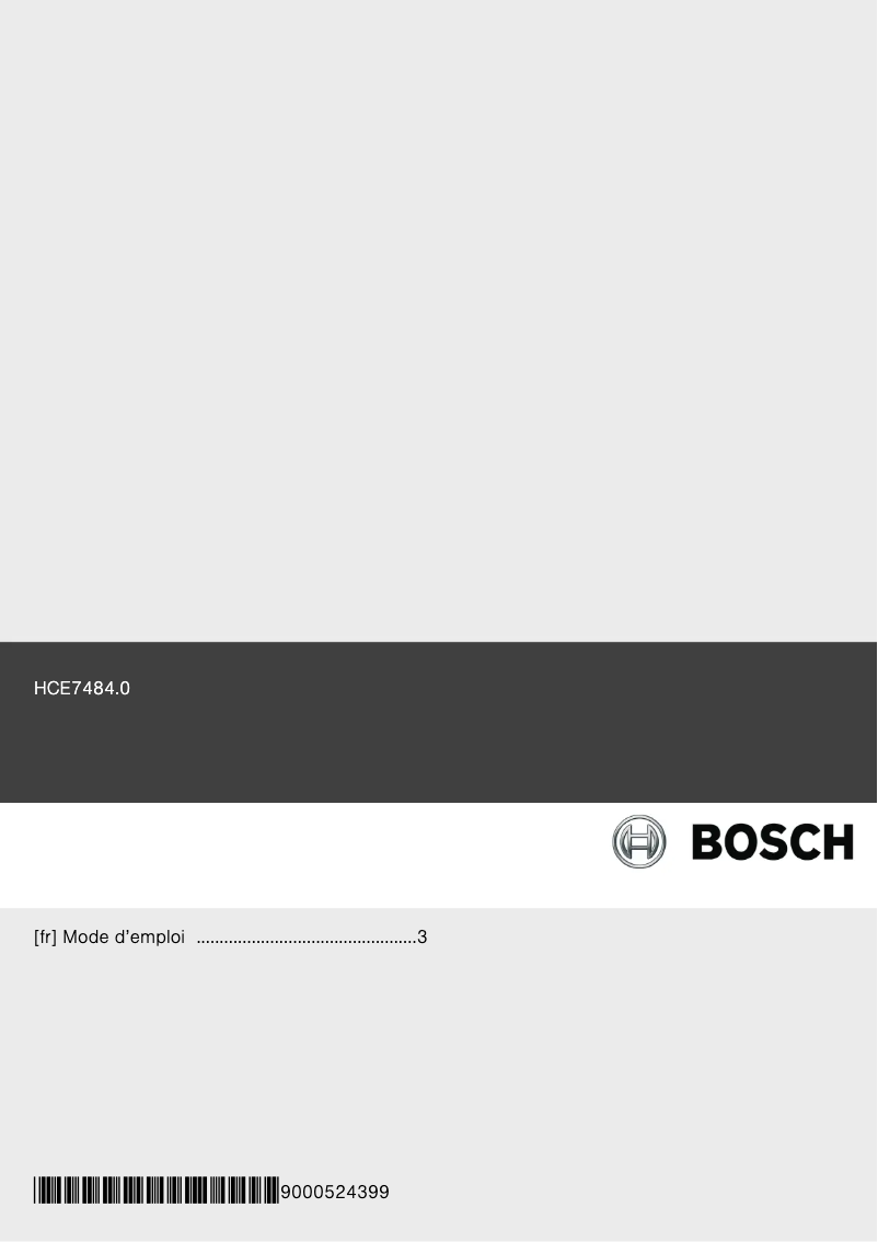 Page 1 de la notice Manuel utilisateur Bosch HCE748450