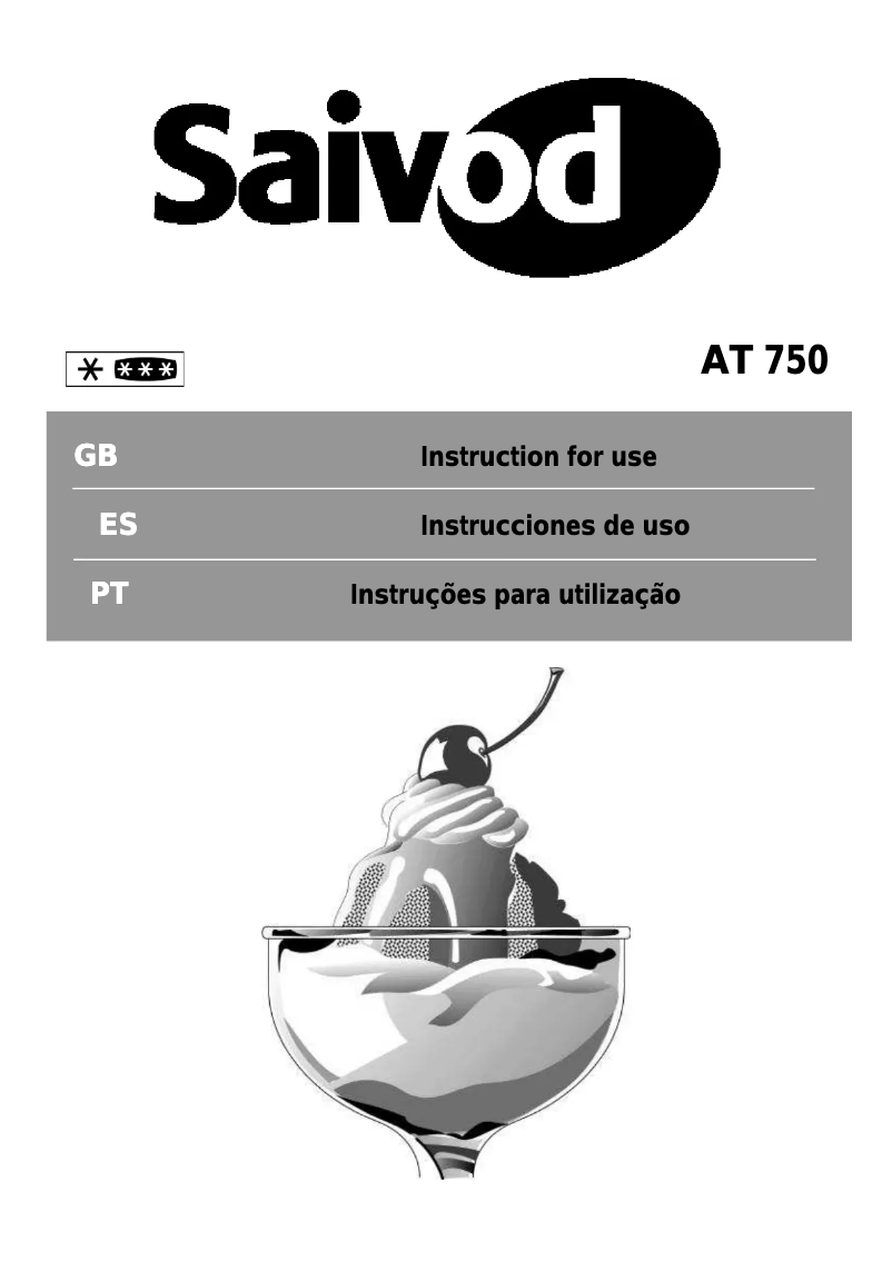 Image de la première page du manuel de l'appareil AT 750
