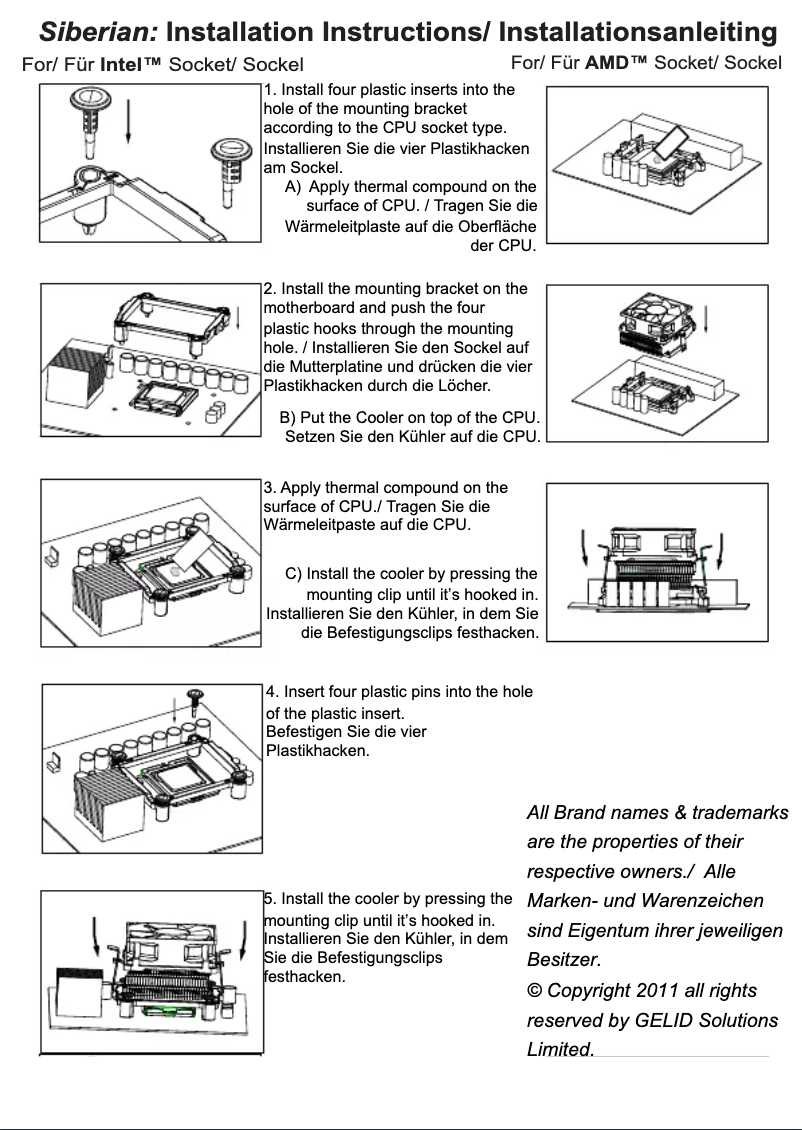 Page 1 de la notice Manuel utilisateur Gelid Siberian