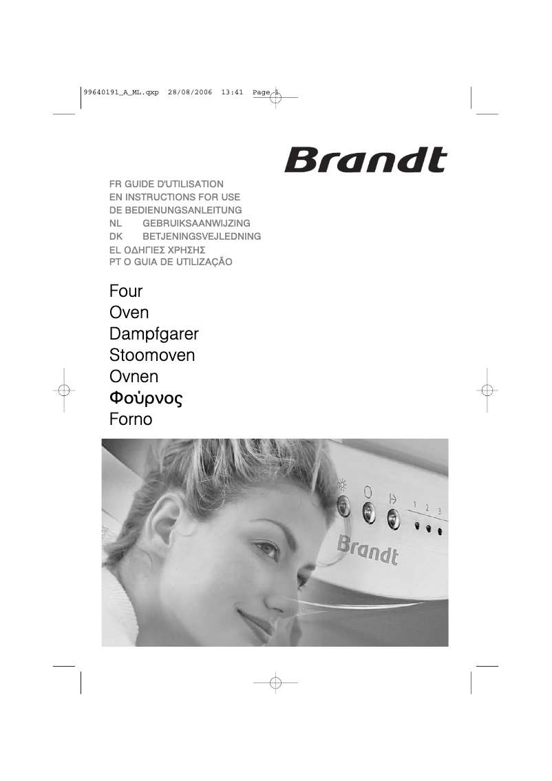Page 1 de la notice Manuel utilisateur Brandt FV800XS1