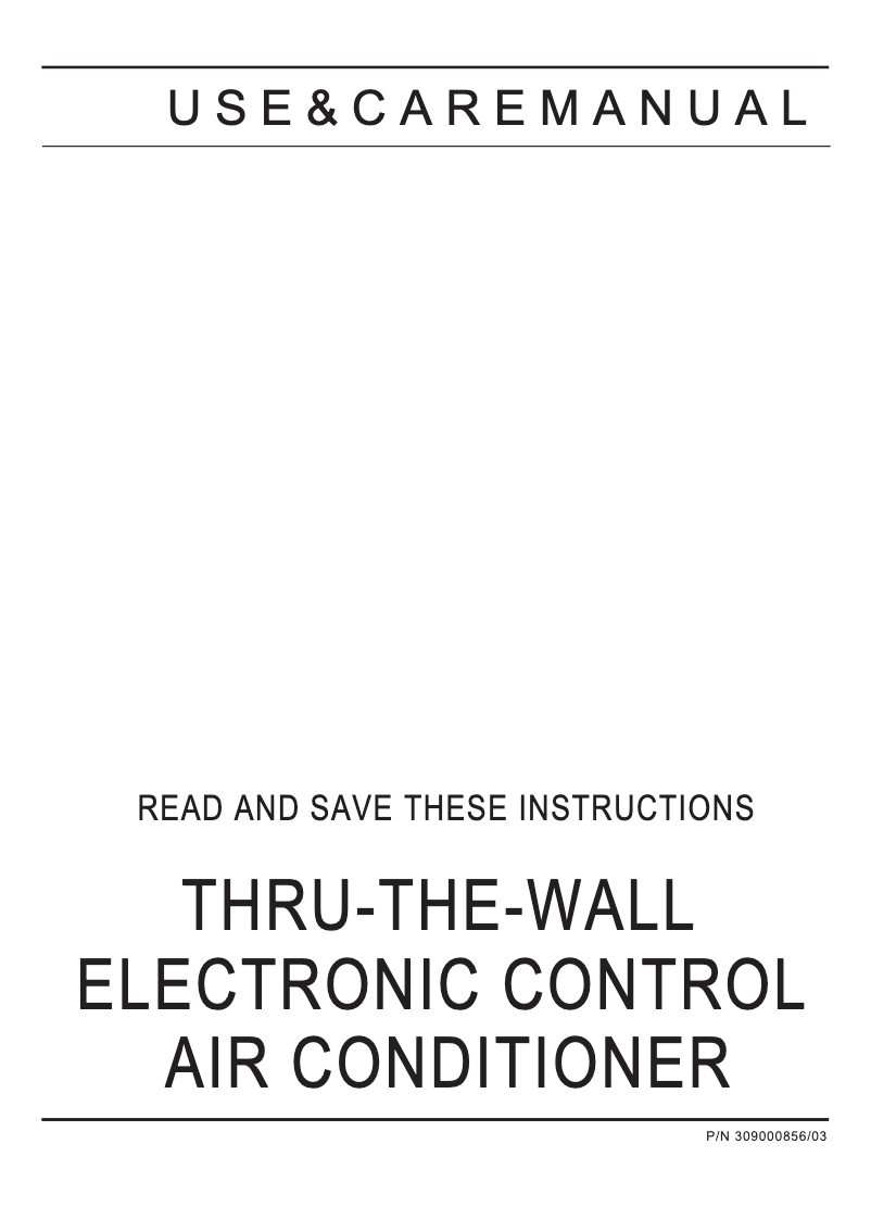 Page 1 de la notice Manuel utilisateur Frigidaire FAH106N1