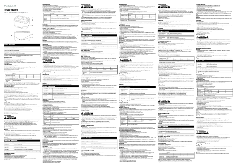 Image de la première page du manuel de l'appareil HDDCDB200BK