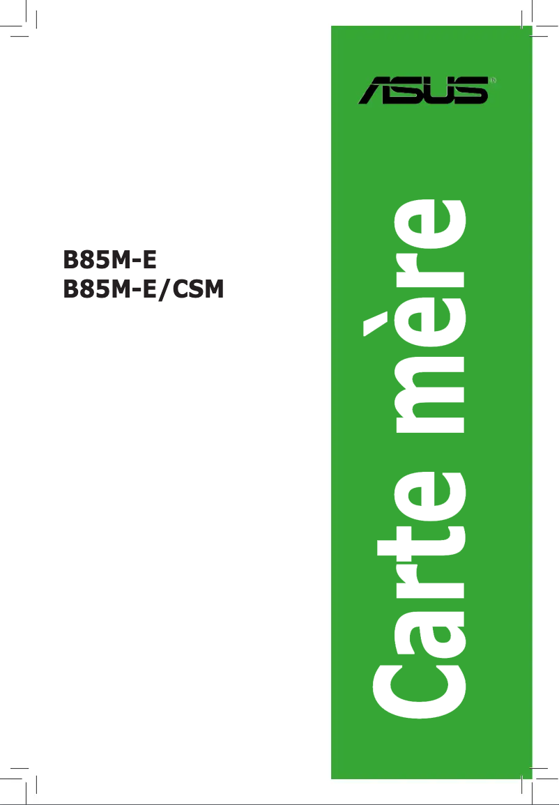 Page 1 de la notice Manuel utilisateur Asus B85M-E/CSM
