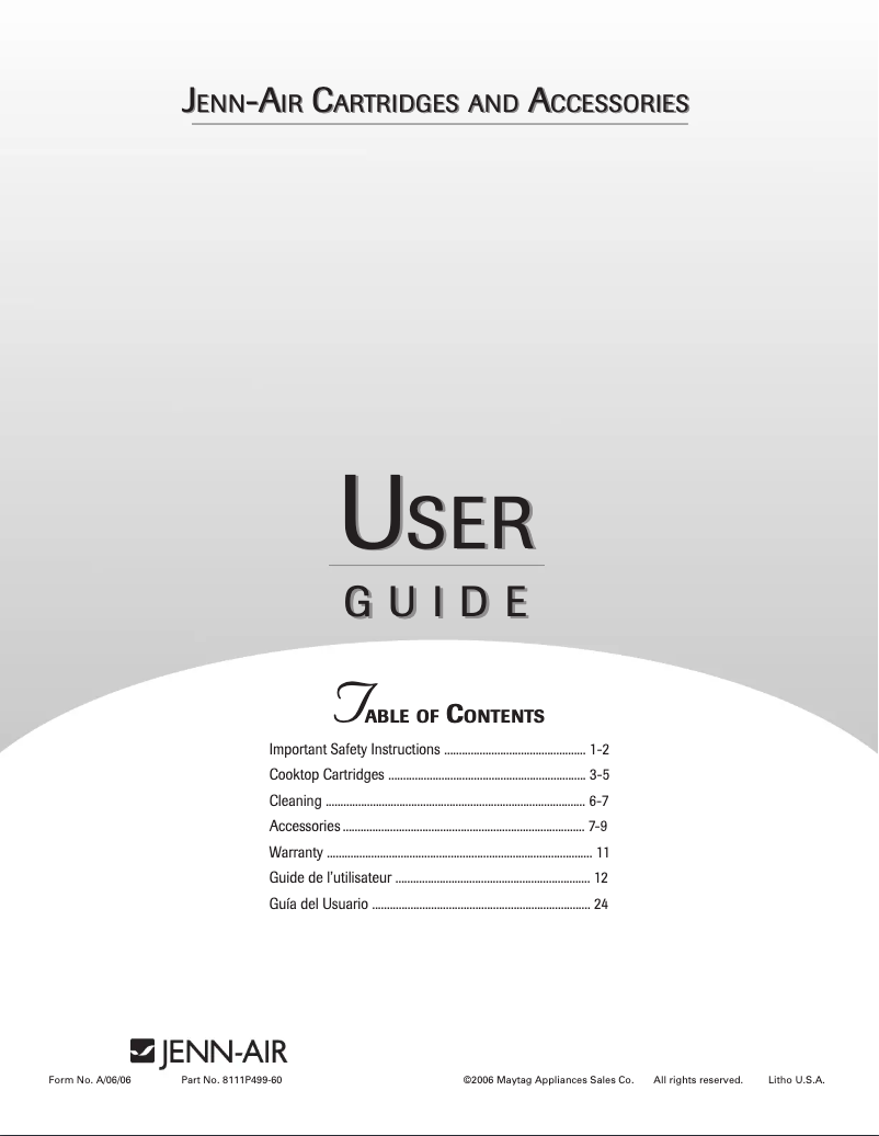 Image de la première page du manuel de l'appareil JEA7000ADW