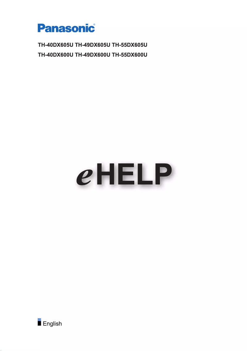 Imagen de la primera página del manual del dispositivo TH-40DX600U