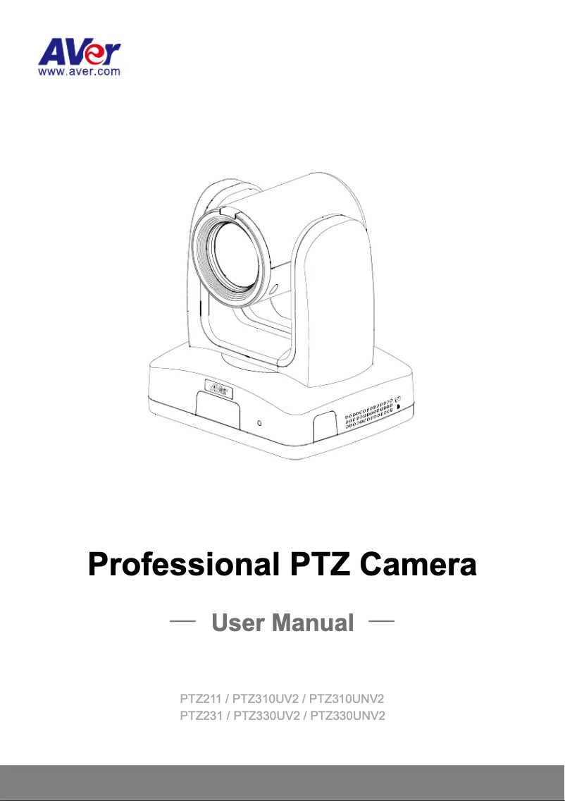 Image de la première page du manuel de l'appareil PTZ330