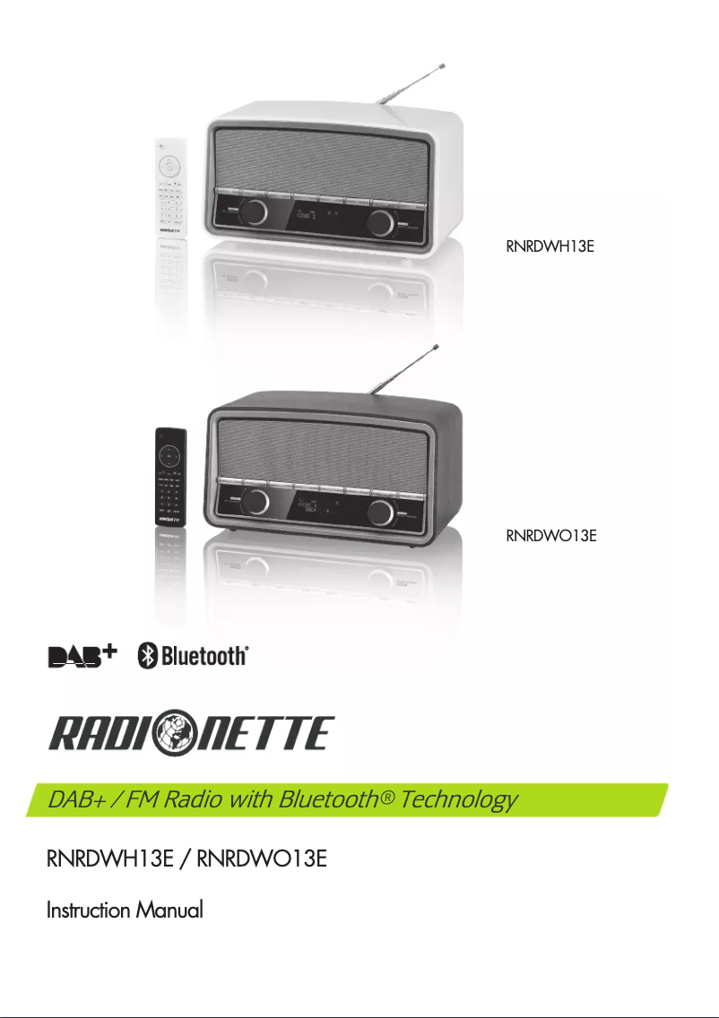 Página 1 del manual Manual de usuario Radionette RNRDWH13E