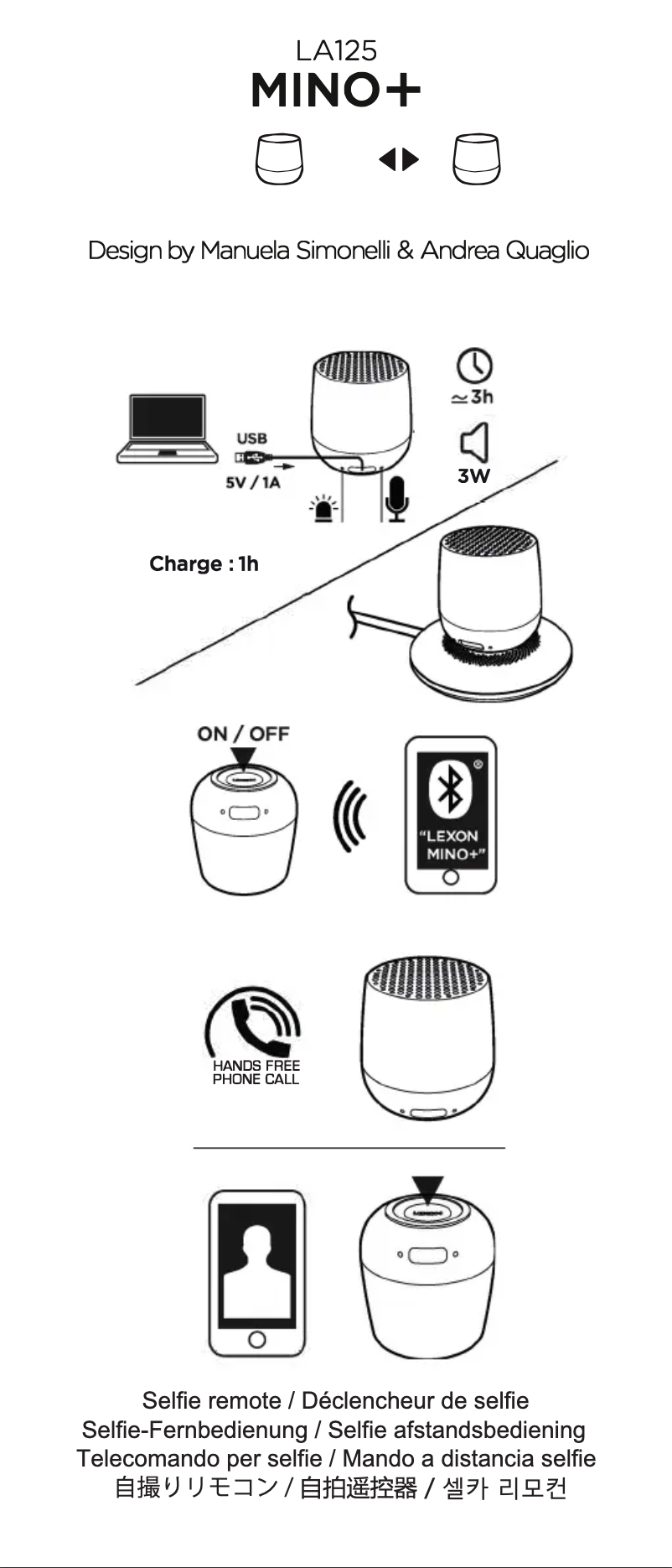 Page 1 de la notice Manuel utilisateur Lexon Mino
