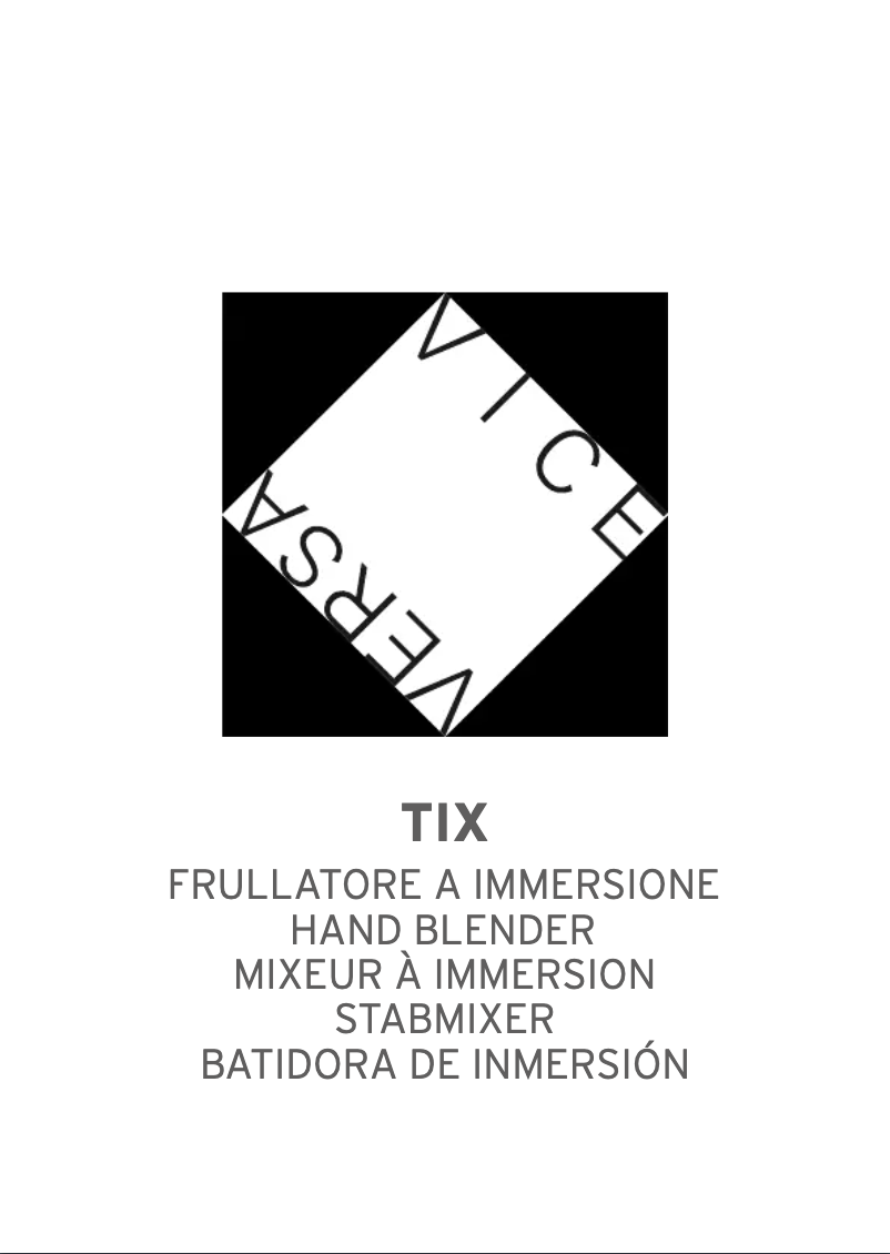 Page n°1 - Manuel utilisateur Vice Versa Tix 71061