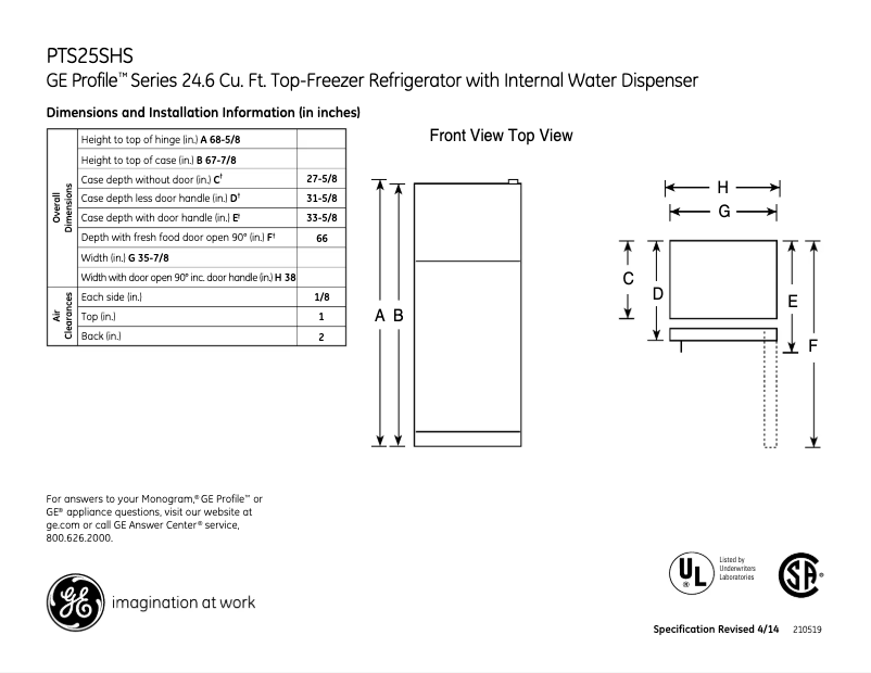 Imagen de la primera página del manual del dispositivo PTS25SHSSS