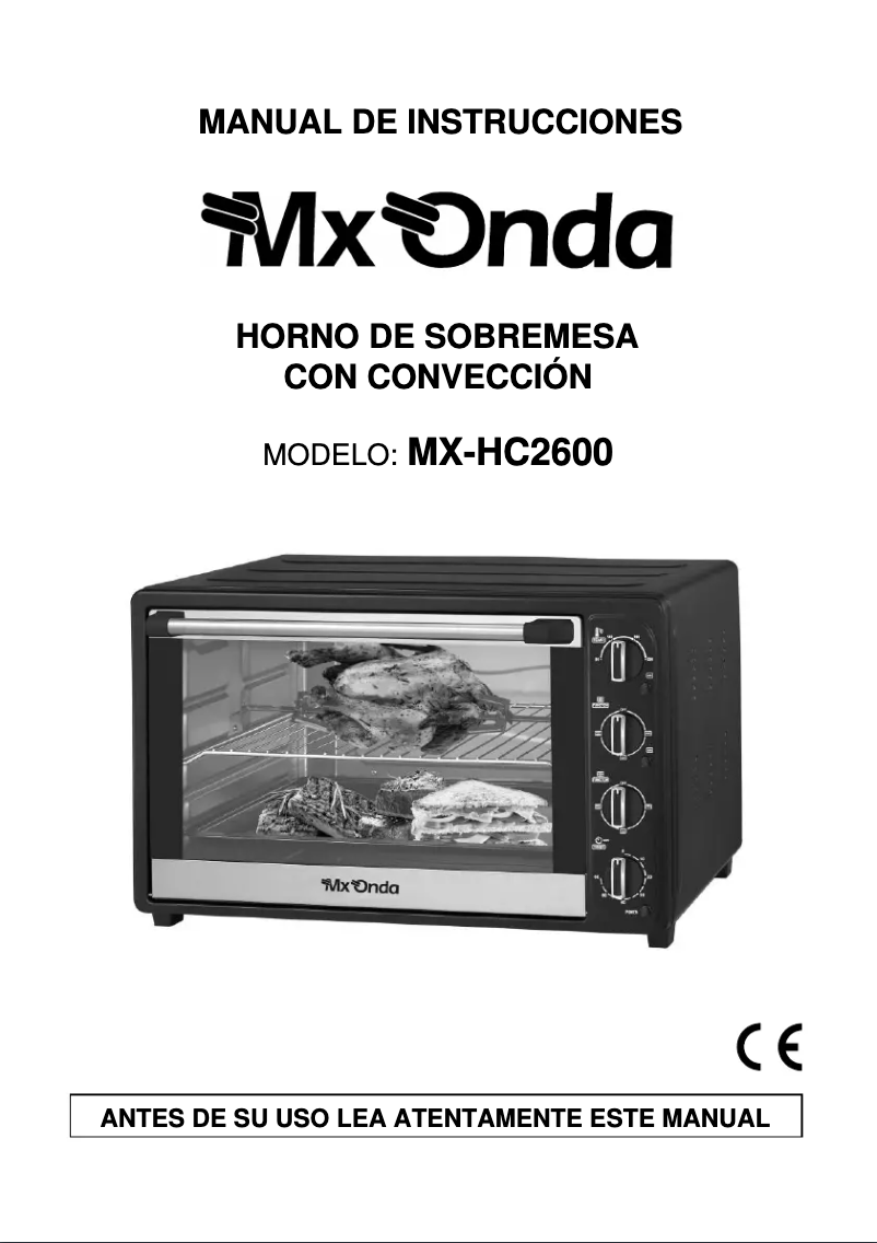 Image de la première page du manuel de l'appareil MX-HC2600