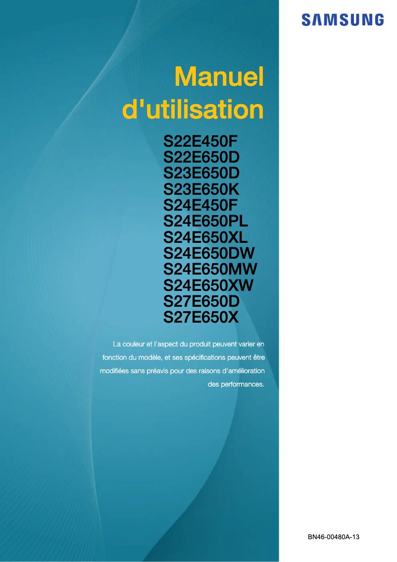 Image de la première page du manuel de l'appareil LS24E65KMWV