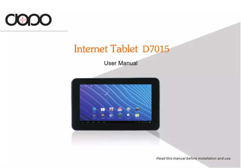 Page 1 de la notice Manuel utilisateur Dopo D7015