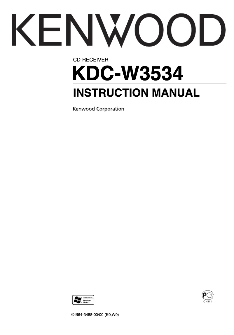 Page 1 de la notice Manuel utilisateur Kenwood KDC-W3534G