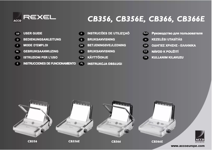 Page n°1 - Manuel utilisateur GBC 2101434
