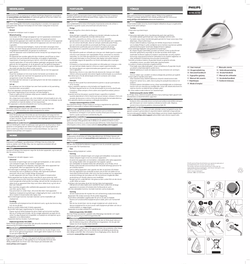Page 1 de la notice Manuel utilisateur Philips GC150