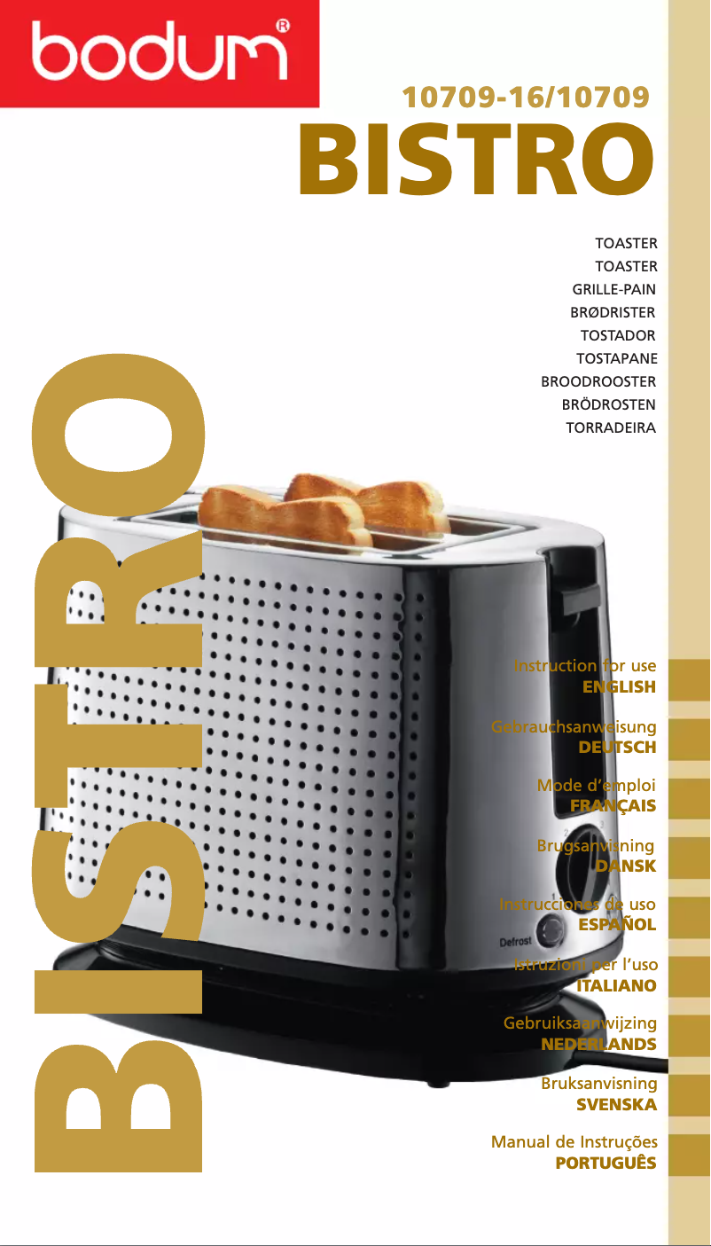 Image de la première page du manuel de l'appareil Bistro 10709-16