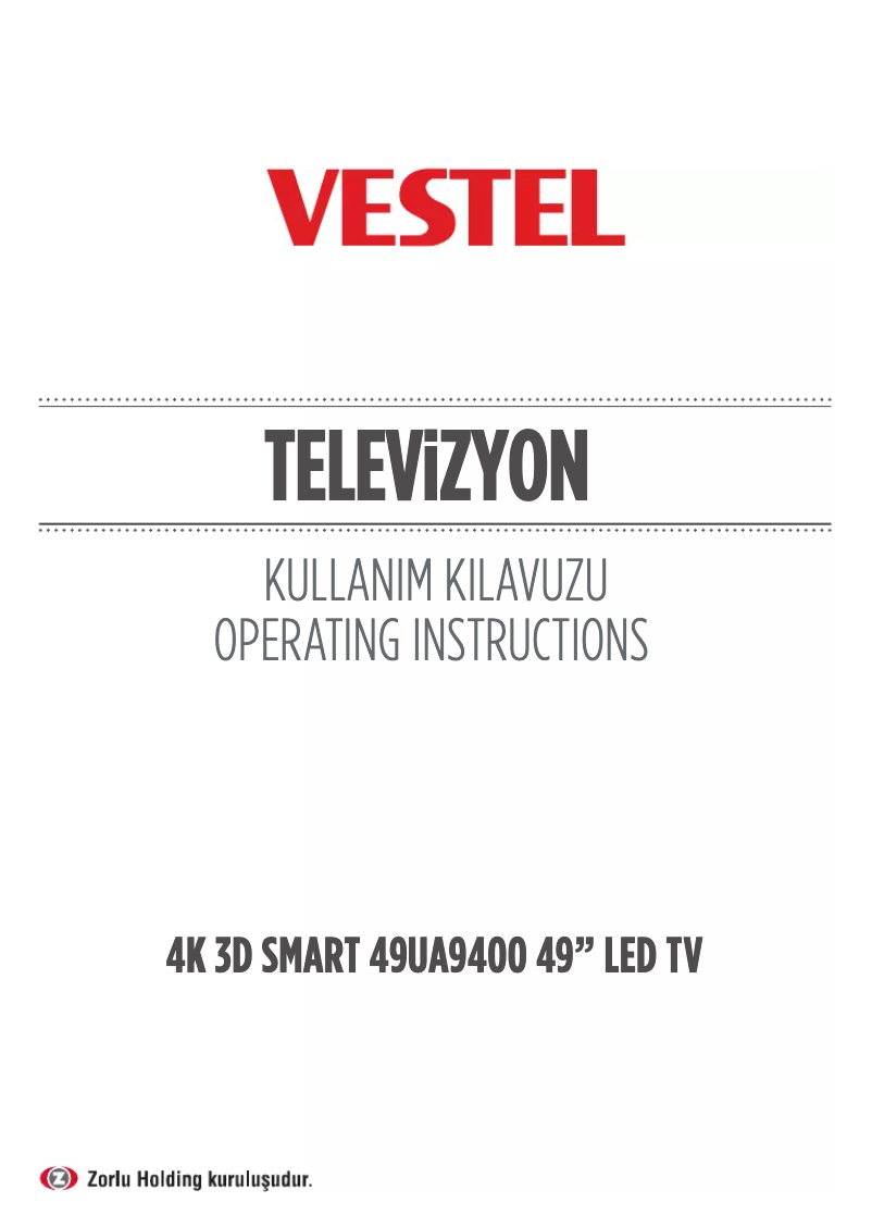 Page 1 de la notice Manuel utilisateur Vestel 49UA9400