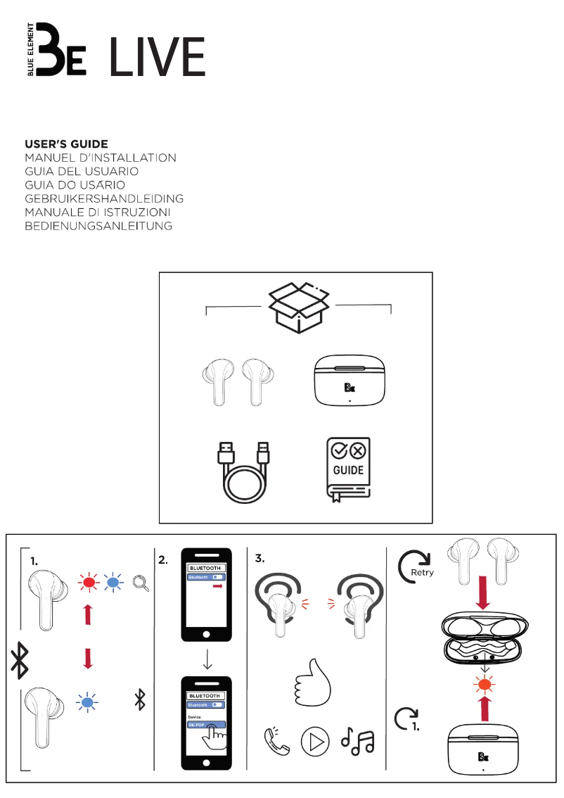 Page n°1 - Manuel utilisateur Bluestork Be LIVE