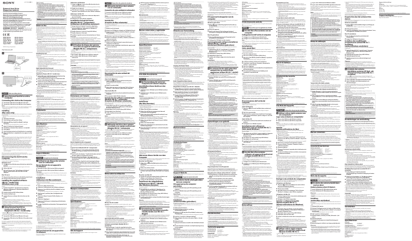 Page n°1 - Manuel utilisateur Sony HD-SL1