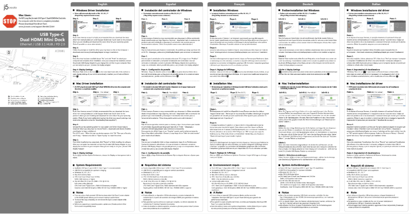 Page 1 of the manual User Manual j5 create JCD381
