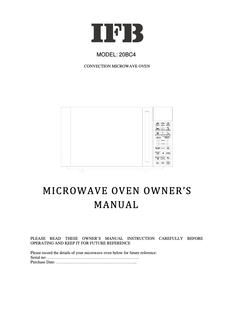 Page 1 de la notice Manuel utilisateur IFB 34BIC1