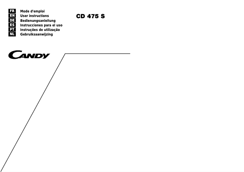 Page 1 de la notice Manuel utilisateur Candy LS CD 475 S